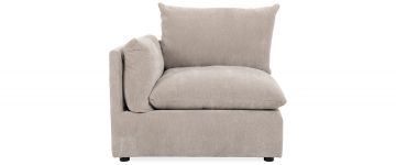 Hygge Grey Fabric Left Arm Sofa Piece