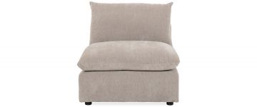 Hygge Grey Fabric Armless Piece