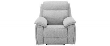 Romy Light Grey Fabric 1 Seater Power Recliner Armchair
