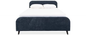 Evie Dark Blue Velvet 3ft Single Bedframe