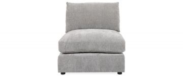 Heather Medium Grey Fabric Armless Piece