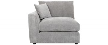 Heather Medium Grey Fabric Left Arm Piece