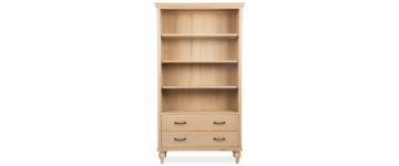 Heritage Natural Oak Large Wooden Tall Bookcase