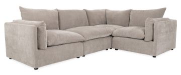 Hygge Grey Fabric 4 Piece Modular Corner Group