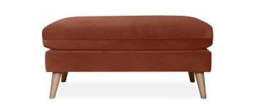 Ivy Rust Velvet Footstool