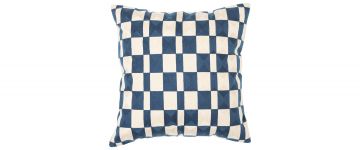 Klein Blue & White Check Cushion 45x45cm