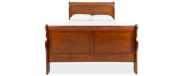 Louis-Phillippe Dark Mahogany Wooden 4ft6 Double Bedframe