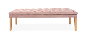 Marlow Pink Velvet Dining Bench 