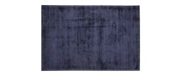 Pure Navy Viscose Pile Large Rug - 200cm x 300cm