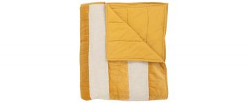 Ochre Striped Bedspread 220x240cm