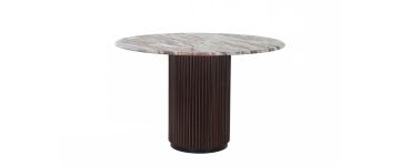 Tidal Brown Marble 1.2m Round Dining Table