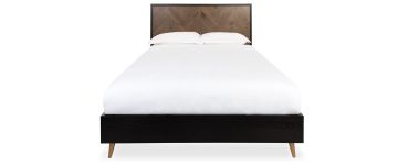 Sienna Fumed Oak & Peppercorn 4ft6 Double Bedframe
