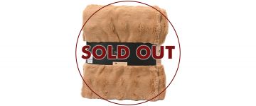 Faux Rabbit Fur Light Brown Throw