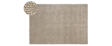 The-Braid Beige Hand Made Wool Rug - 120cm x 180cm