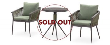 Viva Dark Green Rope Bistro Garden Set