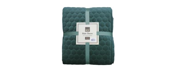 Halo Teal Throw - 140cm x 240cm