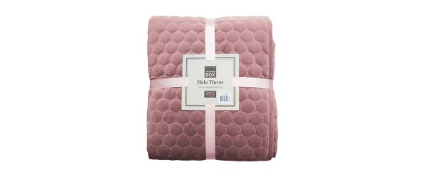 Halo Blush Pink Throw - 140 x 240cm
