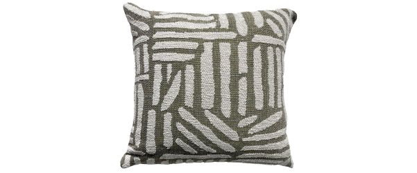 Olsen Green & Cream Fabric Cushion - 58cm x 58cm 