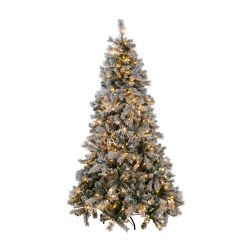 Brookfield Flocked Pre-Lit 7Ft Christmas Tree