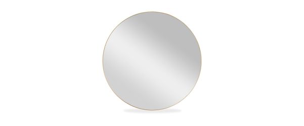 Quinn Gold Metal Round Mirror - 60cm x 60cm