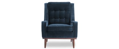 Scott Navy Velvet Armchair