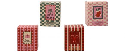 Christmas Assorted Scented Wax Candles 8cm x 10cm Set of 4