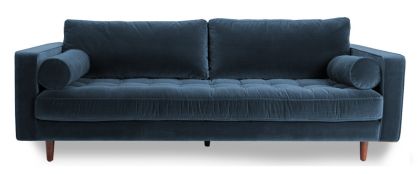 Scott Navy Velvet 3 Seater Sofa