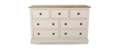 Loire Grey 3 Over 4 Drawer Wide Chest