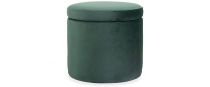 Alana Dark Green Velvet Storage Footstool