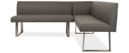 Argento Natural Grey Right Hand Facing Dining Bench