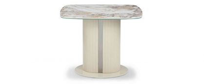 Avorio Cream Ceramic End Table 
