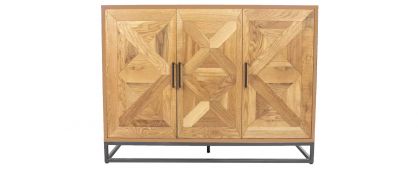 Indus Rustic Oak Narrow Sideboard