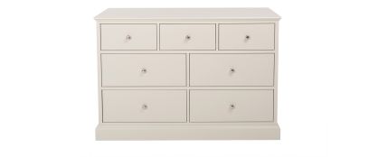 Ashby Cotton Wooden 3 Over 4 Drawer Chest