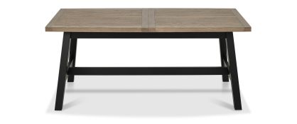 Camden Weathered Oak & Peppercorn Extending Dining Table (4-6 Seats)