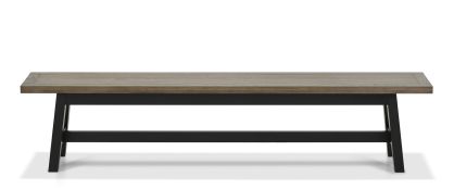 Camden Weathered Oak & Peppercorn Large Bench