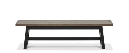 Camden Weathered Oak & Peppercorn Small Bench