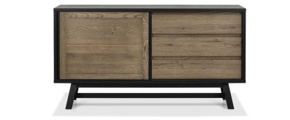 Camden Weathered Oak & Peppercorn Wide Sideboard