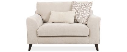 Bronte Villa Linen Love Seat Fixed Back