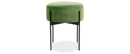 Leroy Bright Green Cotton Small Ottoman