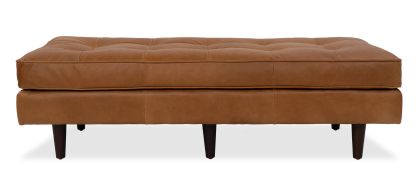 Scott Charme Cigar Leather Ottoman