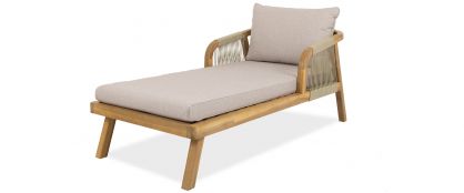 Diablo Outdoor Cream Sun Lounger
