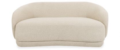 Dove White Fabric Boucle 2 Seater Sofa