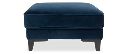 Inspire Navy Velvet Footstool