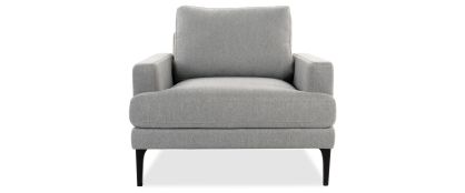 Hyde Medium Grey Fabric Armchair