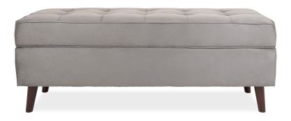 Spencer Grey Fabric Storage Bench