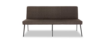 Ezra Grey Faux Leather Dining Bench