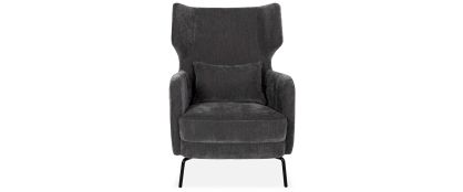 Silas Coal Fabric Armchair