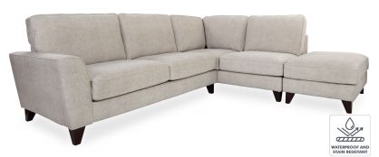 Orson Resilient Fabric Corner Sofa with Right Hand Facing Chaise