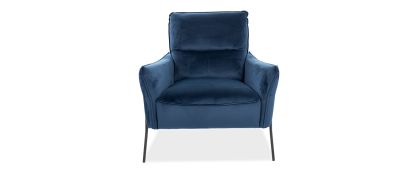 Alana Navy Velvet Accent Chair