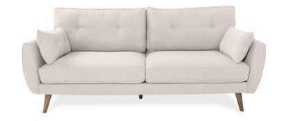 Anderson Cream Fabric 3 Seater Sofa